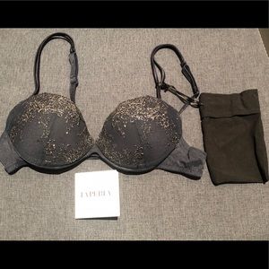 La Perla push up bra- navy blue 32B